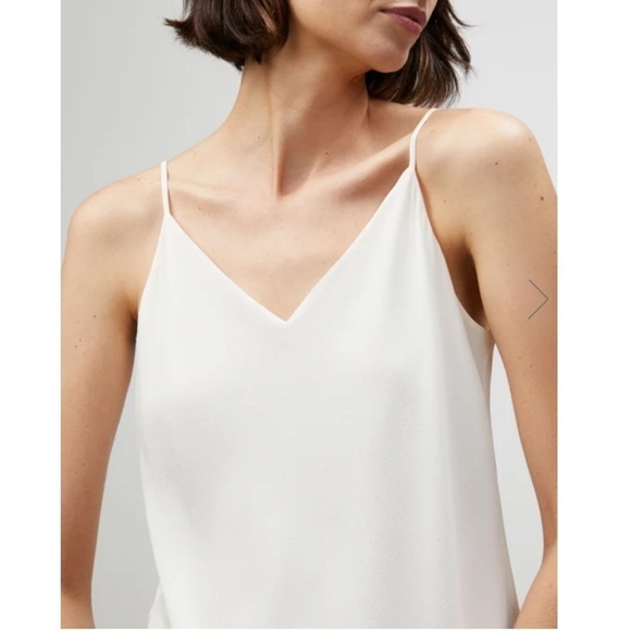 Lafayette 148 White Silk Bias Cut Eva Tank Top Shell Sleeveless Blouse Size 1X - Picture 1 of 10